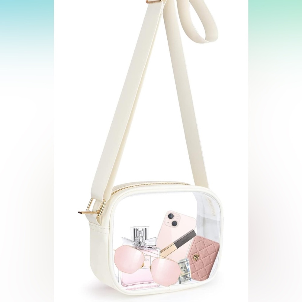 *New* Cream Clear Crossbody Bag - Picture 4 of 5